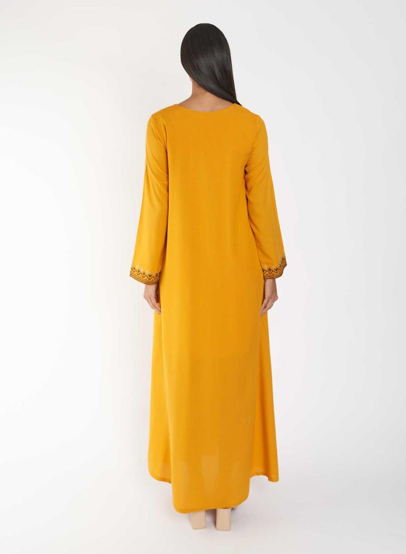 كشخة جلابية مطرزة يدوياً - Image 3