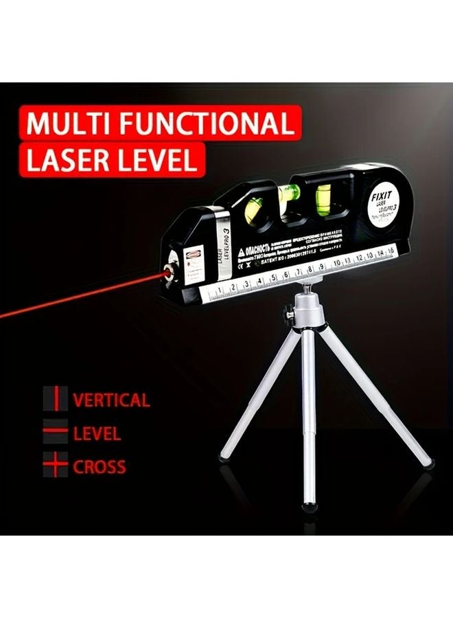 Black Precision Laser Level Kit With Dual Scale Tape Measure - Image 5