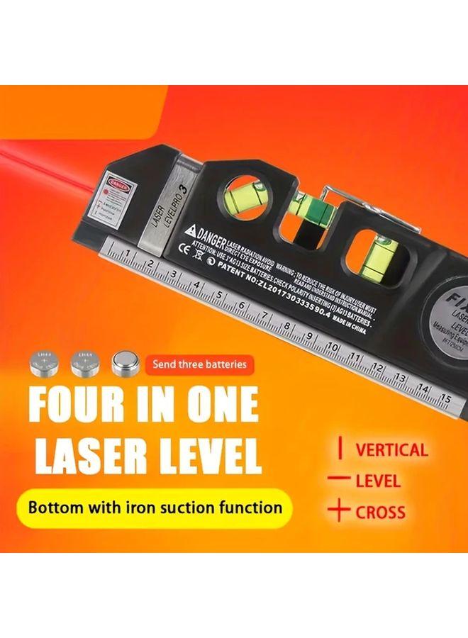 Black Precision Laser Level Kit With Dual Scale Tape Measure - Image 3