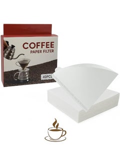 MOMENT Coffee Filters, 40 Counts 1-4Cups V02 Disposable coffee Filter Paper Cone, Compatible with V60 For Pour Over Droppers and Drip Coffee Maker.