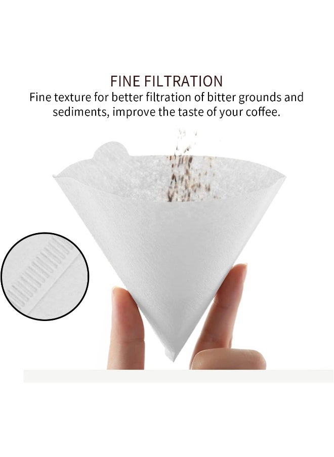 MOMENT - MOMENT Coffee Filters, 40 Counts 1-4Cups V02 Disposable coffee Filter Paper Cone, Compatible with V60 For Pour Over Droppers and Drip Coffee Maker. - Image 1