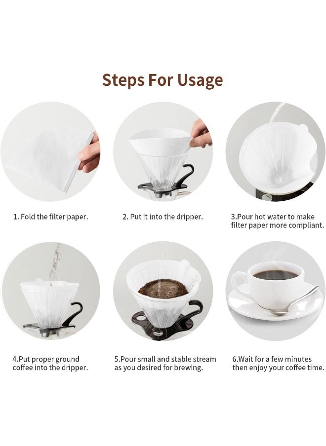 MOMENT - MOMENT Coffee Filters, 40 Counts 1-4Cups V02 Disposable coffee Filter Paper Cone, Compatible with V60 For Pour Over Droppers and Drip Coffee Maker. - Image 1