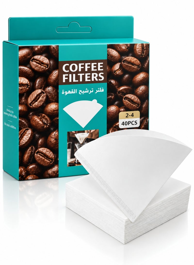 MOMENT V02 Coffee Filters, 40 Count Disposable Cone Coffee Filter Paper for 1–4 Cups, Compatible with V60 Pour Over Drippers and Drip Coffee Makers - Image 1