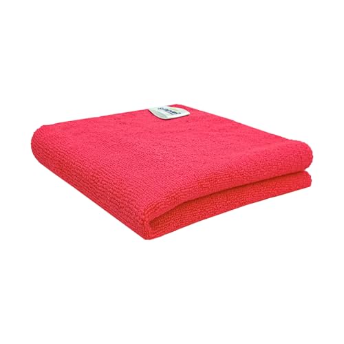 SOFTSPUN Microfiber Cloth - 1 pcs - 40x40 cms - 340 GSM Red - Thick Lint & Streak-Free Multipurpose Cloths - Automotive Microfibre Towels for Car Bike Cleaning Polishing Washing & Detailing… - Image 1