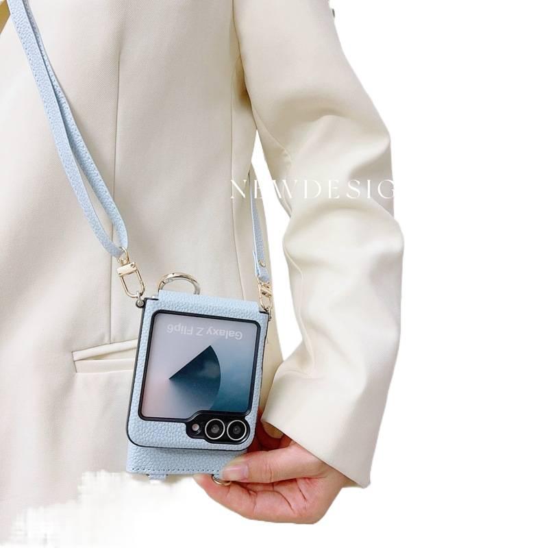 غطاء واقي | أصفر ملمس جلد | مقاوم للصدمات لـ Samsung Galaxy Z Flip 6 - Image 5
