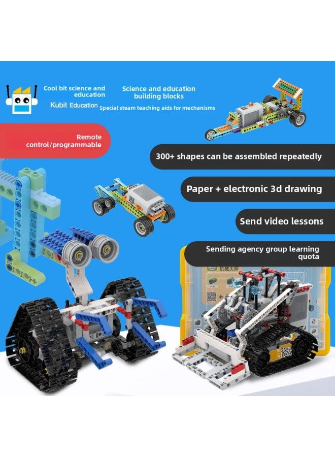 Cool Bit KJ002 Robot Course Learning Kit Compatible With Lego 9686 Power Mechanical Kit-Color:Mechanical Master Building Blocks Motor Battery Box 5 Folding s-Specifications:9686 Kit - Image 2