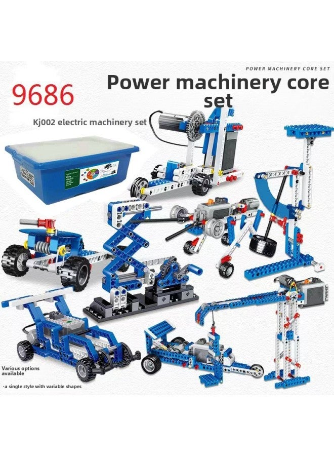 Cool Bit KJ002 Robot Course Learning Kit Compatible With Lego 9686 Power Mechanical Kit-Color:Mechanical Master Building Blocks Motor Battery Box 5 Folding s-Specifications:9686 Kit - Image 3