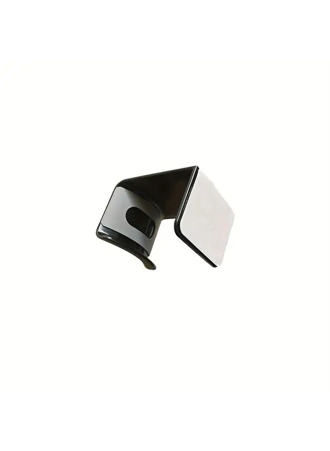 2pcs Black ABS Headphone Stands With Adhesive Hooks Under Desk Cable Organizer - Image 4