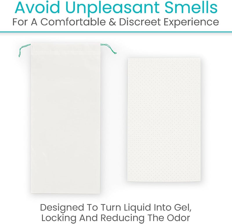 VIVE أكياس بول قابلة للتصرف (20 قطعة) - أكياس بول للطوارئ، التخييم والسفر بالسيارة - وعاء بول للسفر للرجال والنساء - أكياس جمع البول المحمولة - كيس بول مضاد للتسرب - مجموعة كيس بول للطوارئ - Image 5