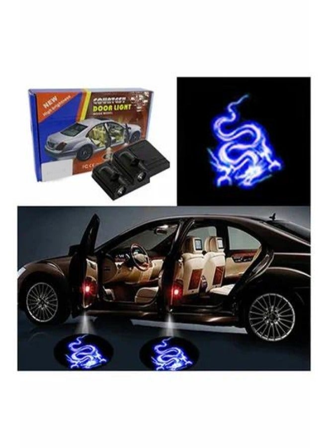 general 2-Piece LED Car Door Blue Dragon Logo Projector Shadow Light Set - Image 1