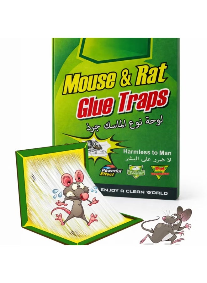 Mouse & Rat Glue Board Traps – Heavy Duty Sticky Mouse Trap Boards for Home, Kitchen, Warehouse & Office | Non-Toxic Rat Catcher Glue Pads | Powerful Pest Control Adhesive Trap for Rats, Mice & Small Rodents - Image 1