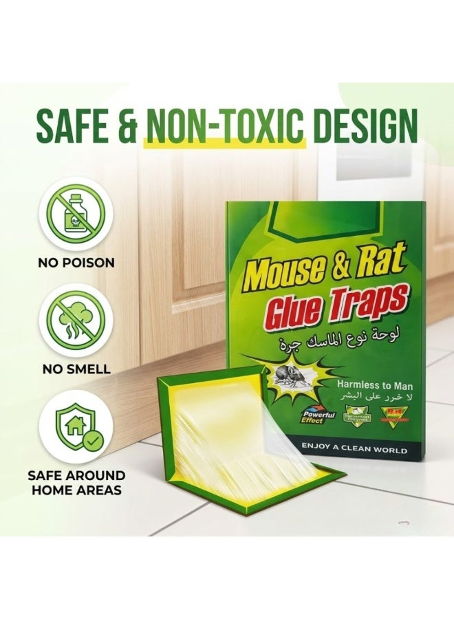 Mouse & Rat Glue Board Traps – Heavy Duty Sticky Mouse Trap Boards for Home, Kitchen, Warehouse & Office | Non-Toxic Rat Catcher Glue Pads | Powerful Pest Control Adhesive Trap for Rats, Mice & Small Rodents - Image 5