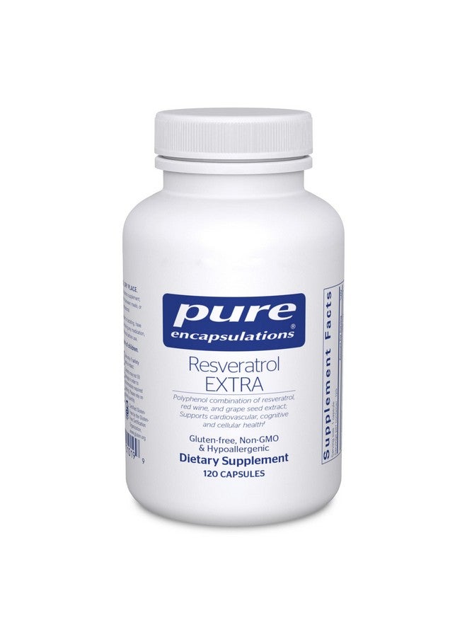 Pure Encapsulations Resveratrol EXTRA - 100 mg Trans-Resveratrol - For Healthy Cellular & Cardiovascular Function* - Antioxidants Supplement - Non-GMO & Gluten Free - 120 Capsules - Image 1