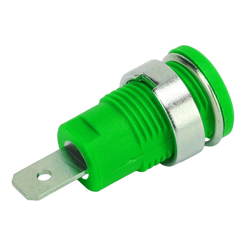 Banana Socket 4mm High Current Discharge Electrical Test Accessories Type 4 Green 50Pcs - Image 3