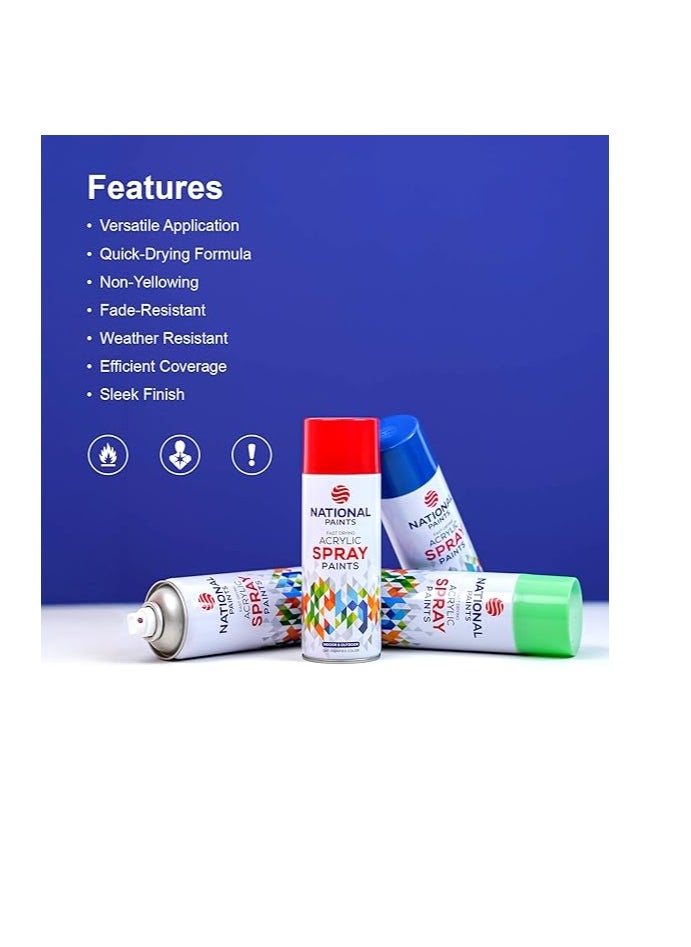 National - Spray Paint - Dark Blue 213 - 400ML National Paints Fast Drying Acrylic - Image 1