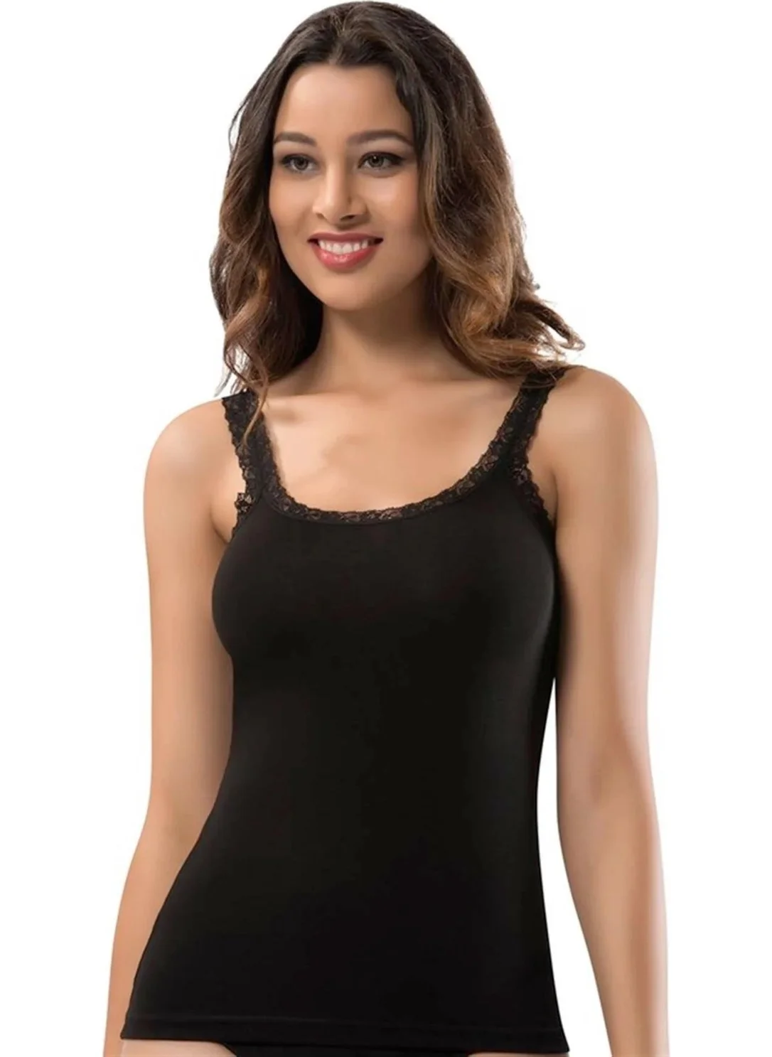 Erdem Women's Lace Thick Strap Lycra Undershirt - 6 Pieces