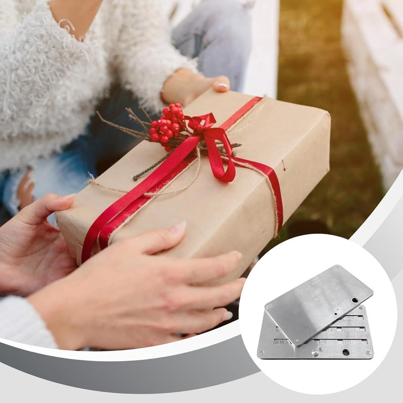 تركيب مع قطع أخرى بطاقة النسخ الاحتياطي لعبارة استرداد العملات المشفرة من الفولاذ المقاوم للصدأ، مدير كلمات المرور المعدني الملمس مع طلاء مضاد لبصمات الأصابع، تخزين بيتكوين ميكانيكي آمن - Image 2