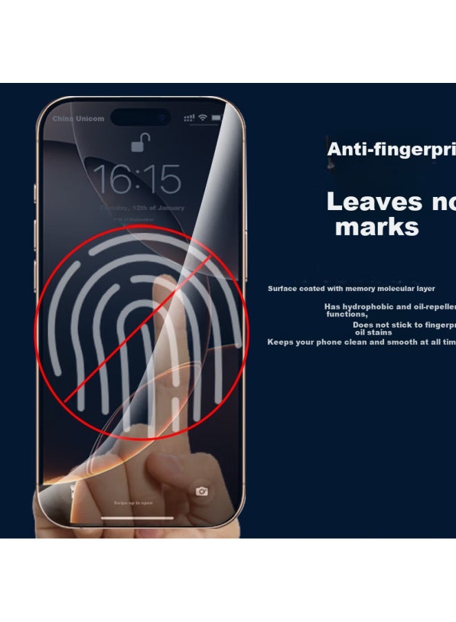 Smorss Suitable For Apple 16pro Phone Film Full Glue Iphone 16pro Invisible Hydrogel Film Non-tempered Full Screen Borderless High Definition Soft Film Ultra-thin Original Touch Film - Image 2