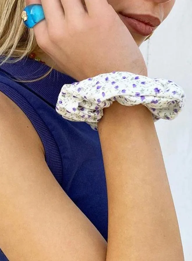 تايك تو Set of 2 - Floral Print Hair Scrunchies