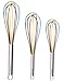 Wired Whisk Wired Whisk Silicone Whisk Set of 3 - Stainless Steel & Silicone Non-Stick Coating Ã¢â‚¬â€œ Colored Balloon Egg Beater - Image 2