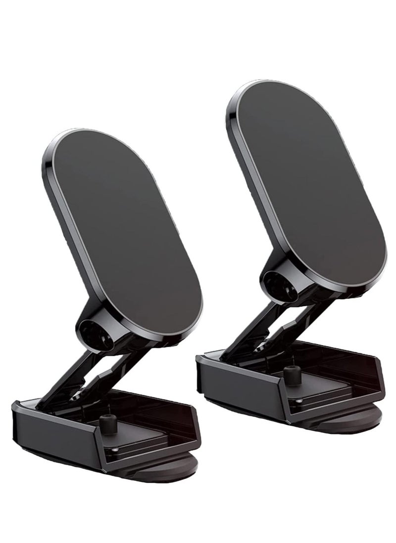 AL RAID Alloy Folding Magnetic Car Phone Holder, 2023 New Magnetic Phone Holder for Car, 360°Rotation Foldable Magnetic Phone Mount with All Smartphones & Tablets (Black)  - Image 1