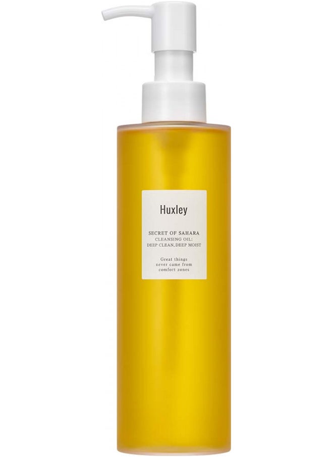 Huxley Huxley Secret of Sahara Cleansing Oil Deep Clean Deep Moist 6.76 fl oz | Korean Cleansing Oil Makeup Remover | All Skin Types  - Image 1