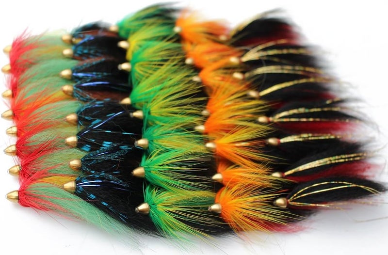 Tigofly 40 pcs/lot 2" Weighted Cone Head Tube Fly 5 Colors Assorted Streamer Salmon Trout Steelhead Fly Fishing Flies Lures Set - Image 1