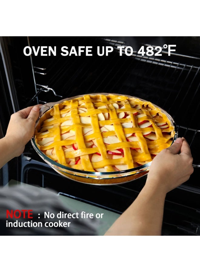 Glass Pie Plate Round Pan For Baking Dish, 9.5 Inch - Image 5