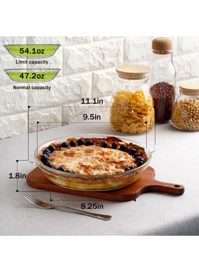 Glass Pie Plate Round Pan For Baking Dish, 9.5 Inch - Image 2