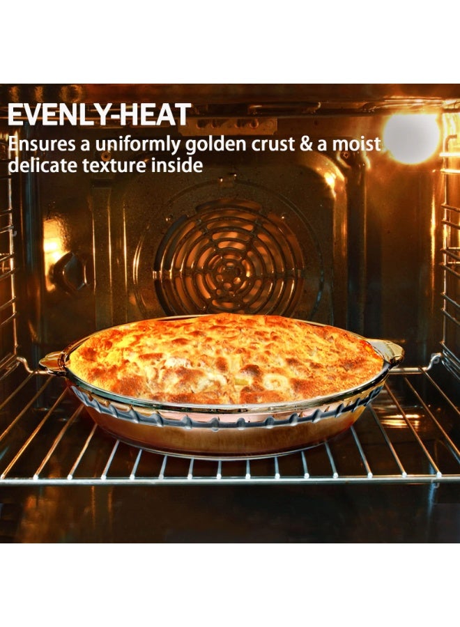 Glass Pie Plate Round Pan For Baking Dish, 9.5 Inch - Image 4