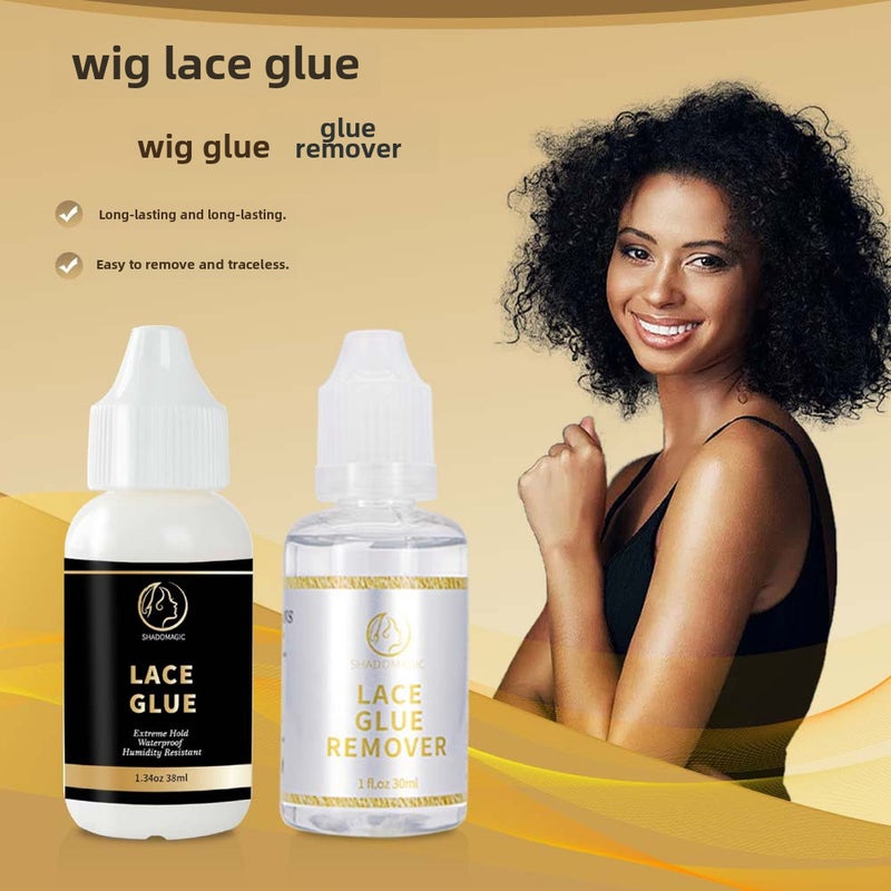 Laceglue Invisible Waterproof Bonding Lace Wig Glue Gentle and Strong Glue Removal Liquid Long-Lasting(Wig glue two-piece set) - Image 2