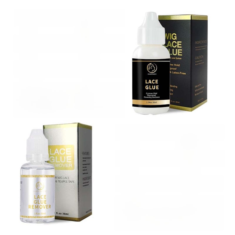 Laceglue Invisible Waterproof Bonding Lace Wig Glue Gentle and Strong Glue Removal Liquid Long-Lasting(Wig glue two-piece set) - Image 5