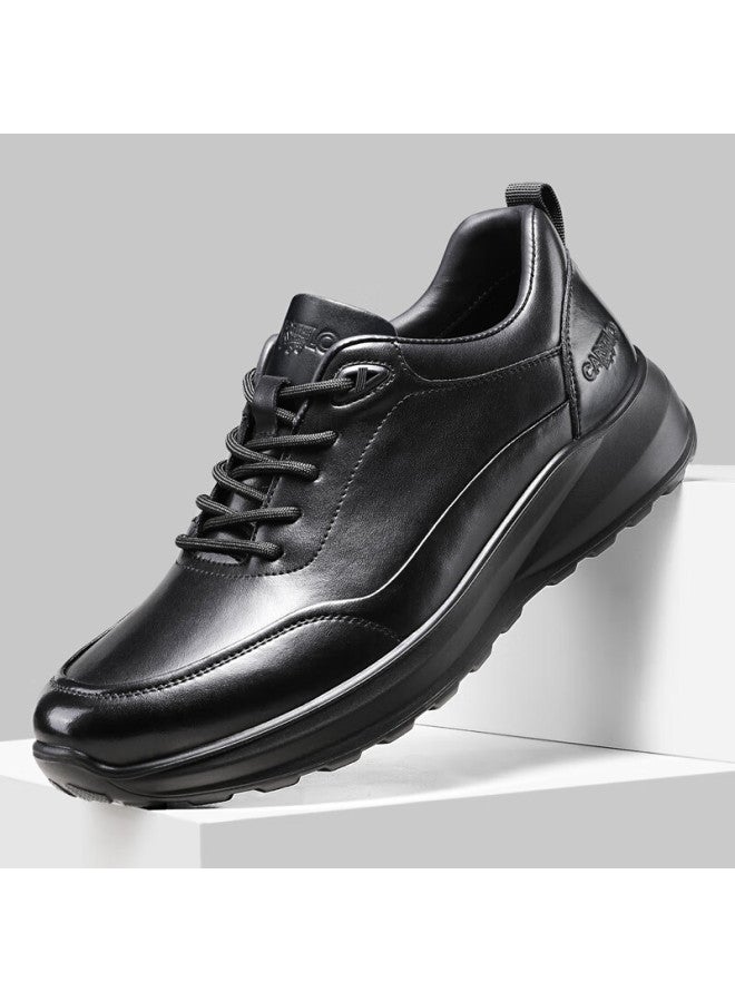 Cartelo Casual Leather Shoes Men Cowhide Spring Autumn Outdoor Business Sports Versatile Dad Shoes 5309 Black 38 - Image 3