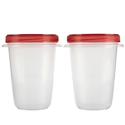 Rubbermaid TakeAlongs Twist & Seal Food Storage Containers, Tint Chili, 4 Cup, 2 Count - Image 3