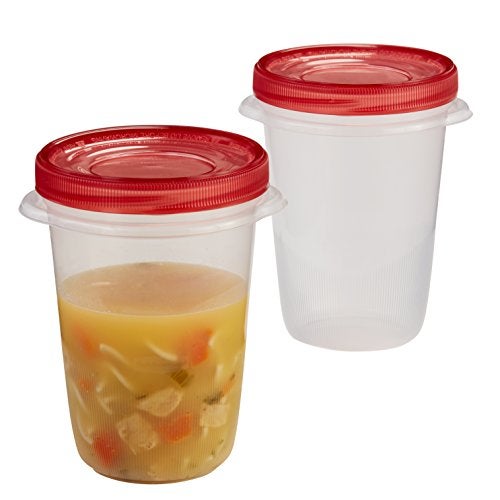 Rubbermaid TakeAlongs Twist & Seal Food Storage Containers, Tint Chili, 4 Cup, 2 Count - Image 5