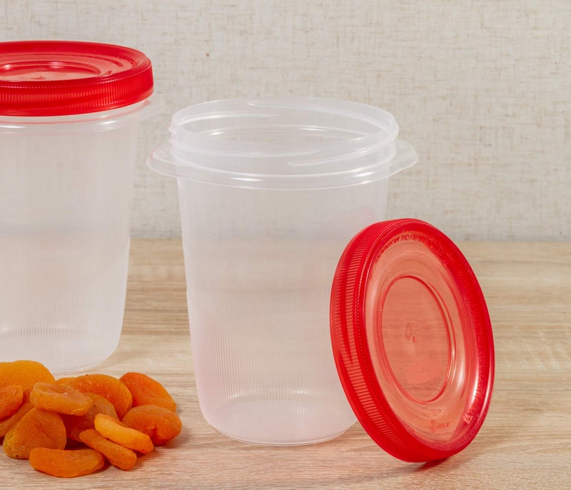 Rubbermaid TakeAlongs Twist & Seal Food Storage Containers, Tint Chili, 4 Cup, 2 Count - Image 2