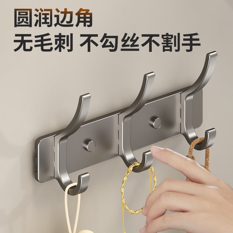 Punch-Free Space Aluminum Coat Hook Bathroom Bathroom Coat Hook Door Rear Hook Hanger Kitchen Strong Adhesive Hook - Image 5