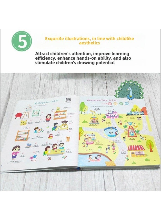 Children Can Speak In Chinese And English Cognitive Encyclopedia, Children Can Speak With Fingers To Read Voice Books-Color:Child Yue Time Blue Edition Encyclopedia - Image 5