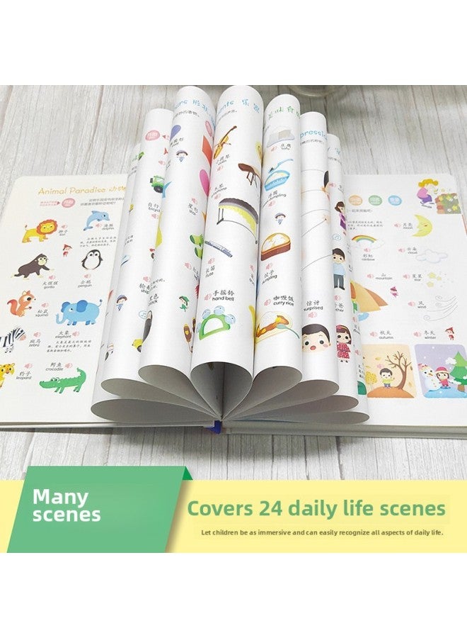 Children Can Speak In Chinese And English Cognitive Encyclopedia, Children Can Speak With Fingers To Read Voice Books-Color:Child Yue Time Blue Edition Encyclopedia - Image 3
