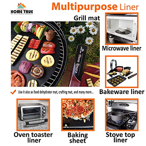 Home True Baking Mat, Silicone, PVC-Free, Rectangular, Black, 70 x 16.25 Inches - Image 5