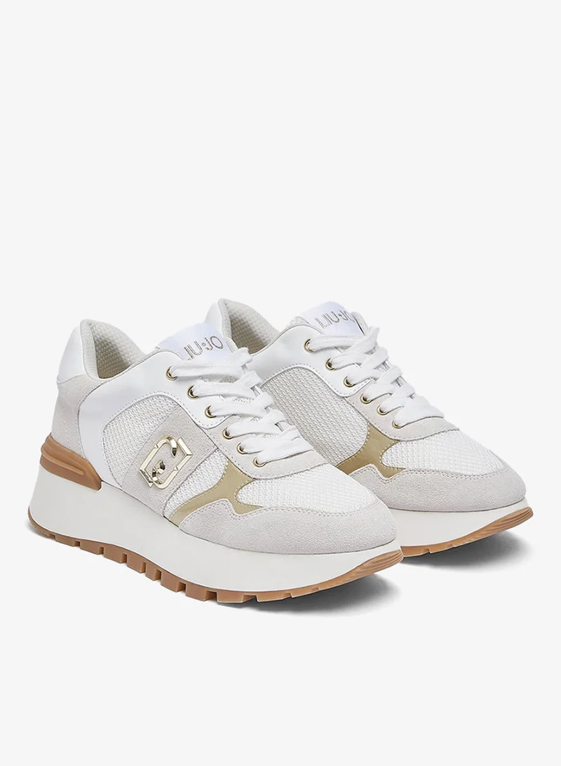 Liu Jo Suede and mesh platform sneakers