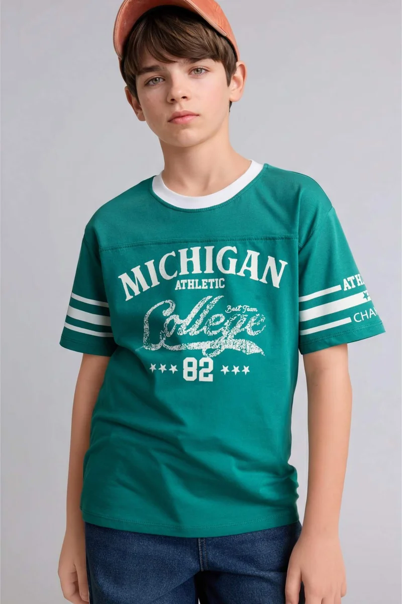 ديفاكتو Boy 100% Cotton Printed T-Shirt
