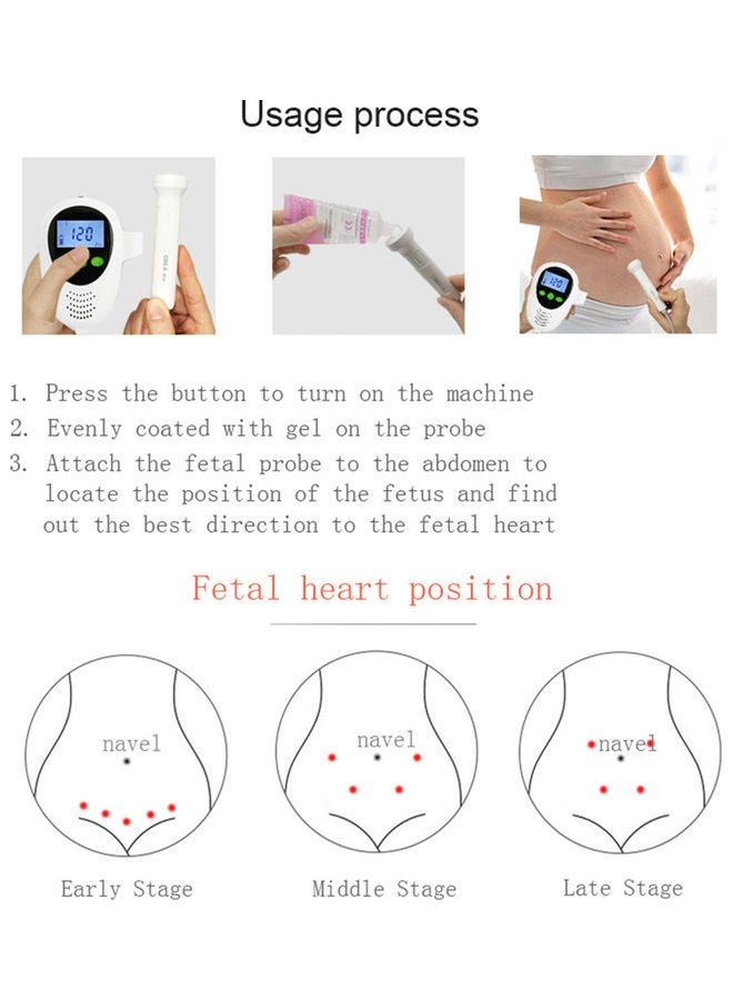نيبمينينت Potable Ultrasound Doppler Fetal Heart Rate Monitor - Image 4