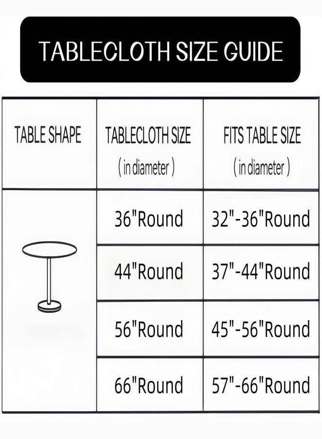 Walrus Round Vinyl Fitted Tablecloth with Flannel Backing Elastic Edge Design Table Cover Waterproof Oil-Proof PVC Table Cloth Stain-Resistant Best for 37"-44" Round - Image 2