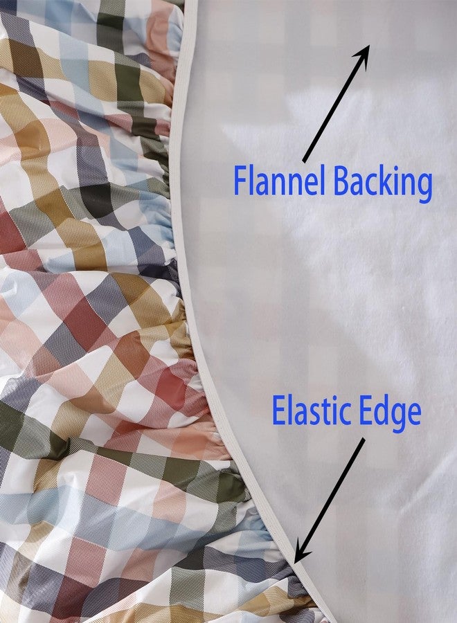 Walrus Round Vinyl Fitted Tablecloth with Flannel Backing Elastic Edge Design Table Cover Waterproof Oil-Proof PVC Table Cloth Stain-Resistant Best for 37"-44" Round - Image 5