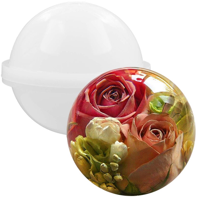 Funshowcase 4inch Large Sphere Round Silicone Mold for Resin Epoxy Jewelry Making Candle Wax Homemade Soap Bath Bomb