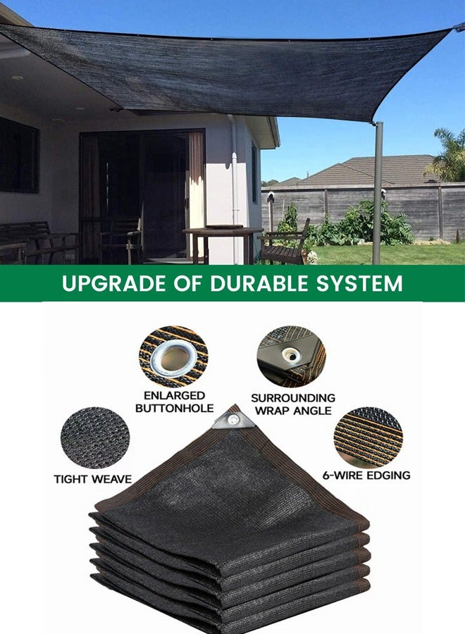Generic Shade Cloth Garden Sunblock Shade Cloth Shading Greenhouse Sunshade Sunblock for Garden Plants Patio Lawn Flowers Plants Cover Car Outdoor-Black  - Image 3