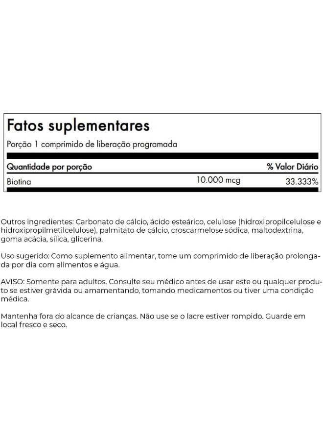 SWANSON Biotin Supplement 10,000 mcg for Hair, Skin and Nails - Image 2