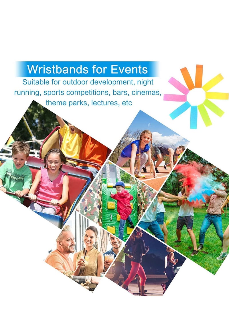 Generic - Wristbands For Events Colored Paper 100Pcs 25Cm Custom Entry Neon For Security Parties Festivals 5 Colors - Image 1