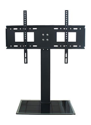Tabletop screen holder for screens from 32 to 70 inches.